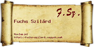 Fuchs Szilárd névjegykártya