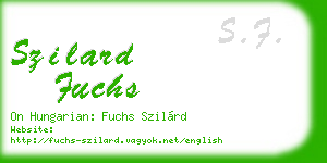 szilard fuchs business card